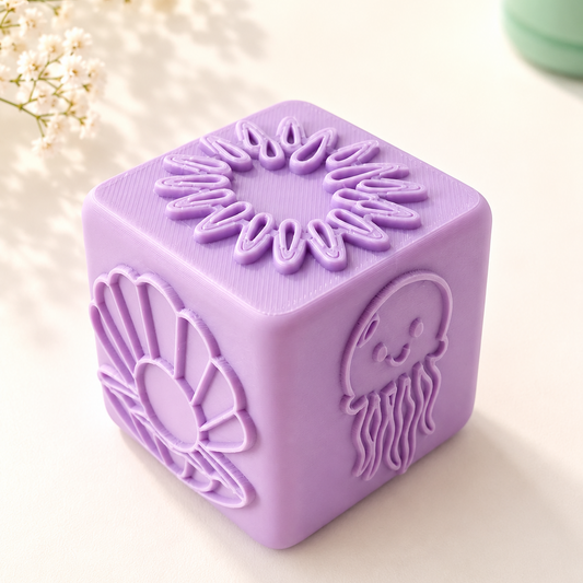 Under the sea theme 6-Sided Play Dough Stamp Cube