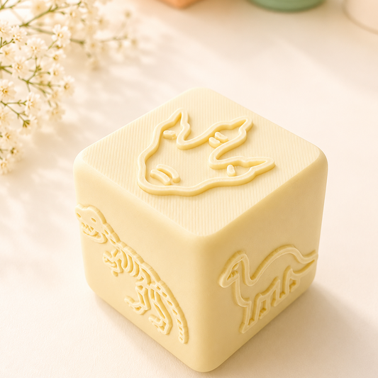 Dinosaurs 6-Sided Play Dough Stamp Cube