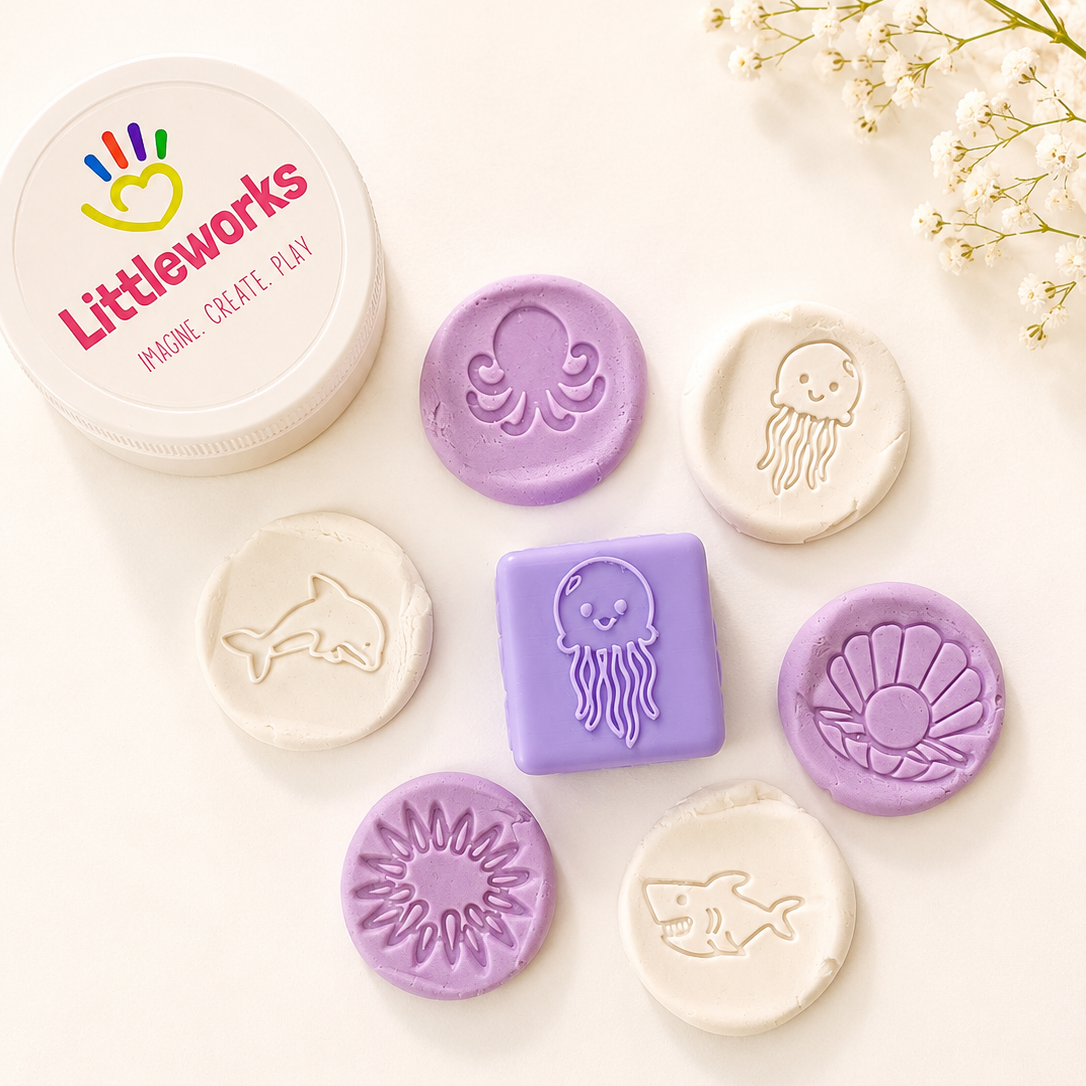 Under the sea theme 6-Sided Play Dough Stamp Cube
