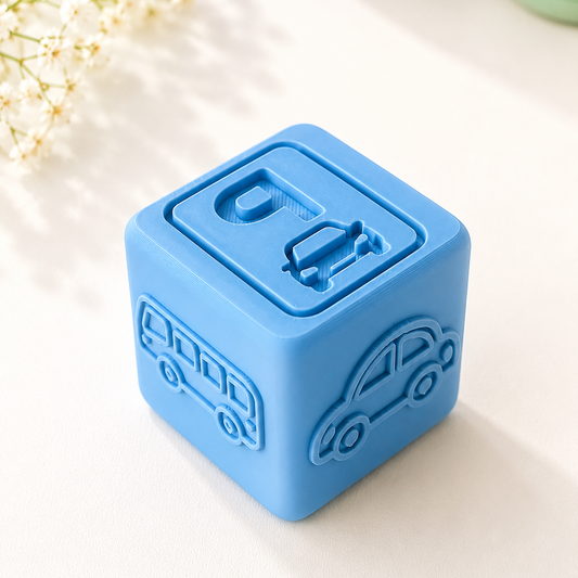 Transportation theme 6-Sided Play Dough Stamp Cube